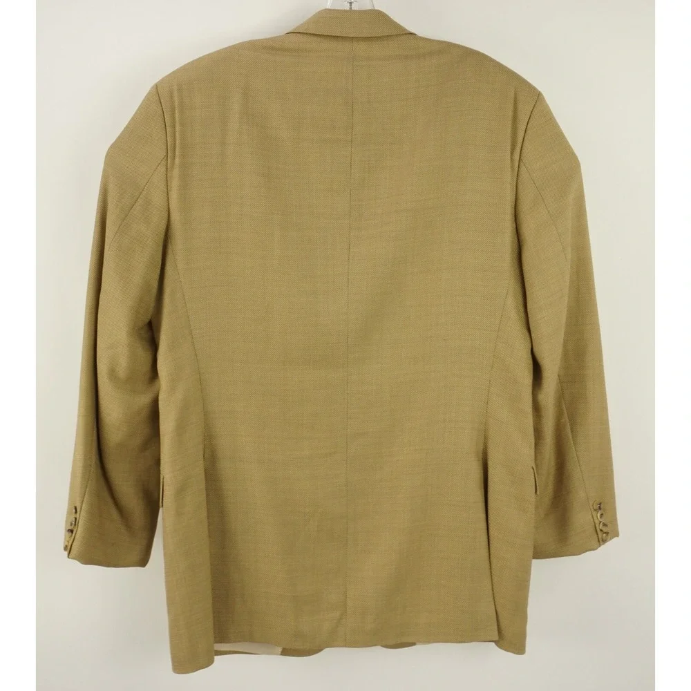 Hugo Boss Loro Piana Superfine Wool & Silk Men's 42L Basket‎ Woven Brown Blazer
